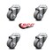 Service Caster 3.5 Inch Thermoplastic Rubber Wheel Swivel Bolt Hole Caster Set SCC-BH20S3514-TPRB-4 - alternate 5